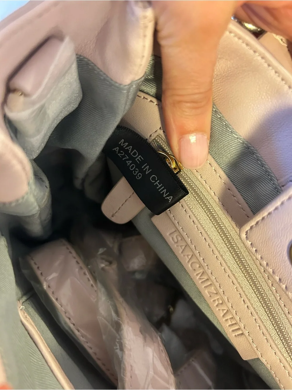 Isaac Mizrahi Blush Pink Leather Satchel